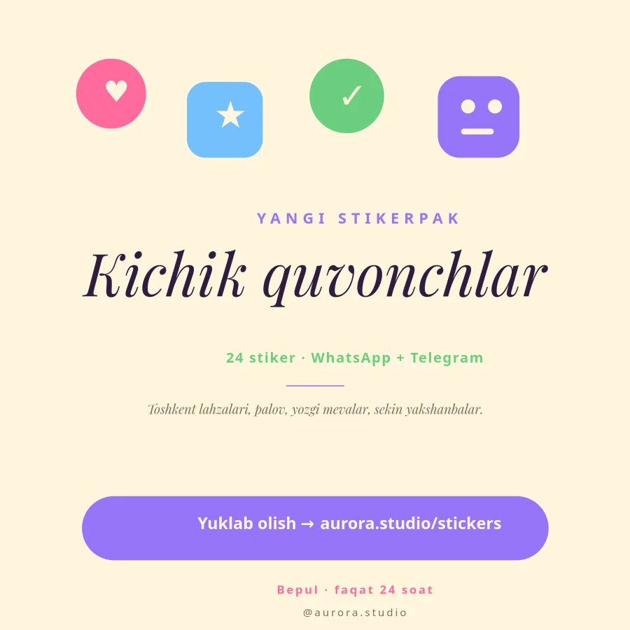 STIKERPAK — Kichik Quvonchlar