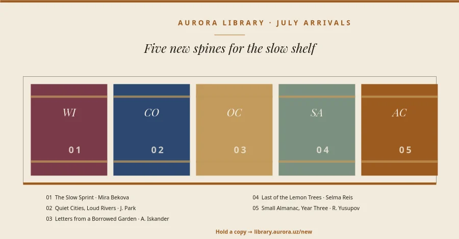 LIBRARY — New Arrivals Shelf