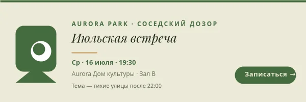 СОСЕДСКИЙ ДОЗОР — Встреча