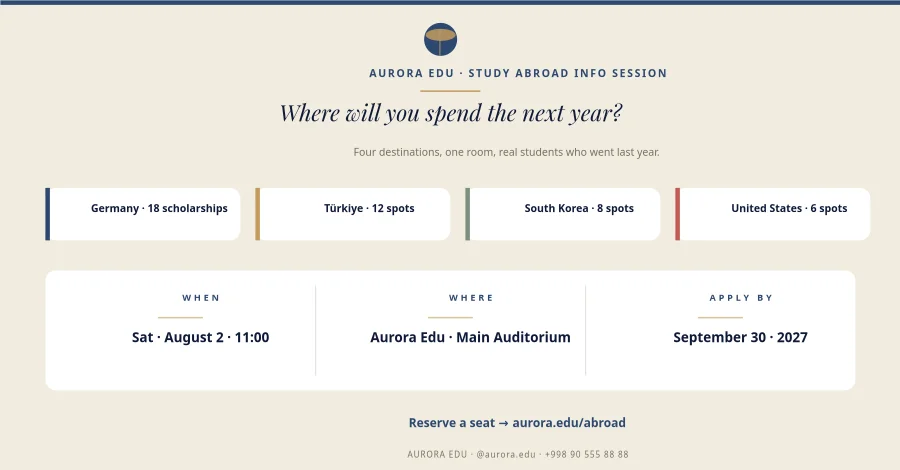 STUDY ABROAD — Info Session