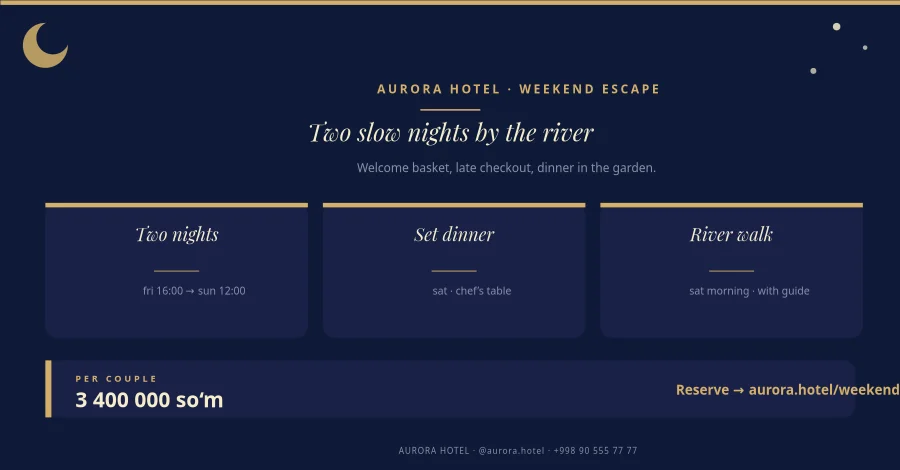 HOTEL — Weekend Escape