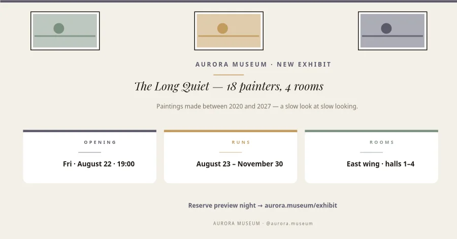 MUSEUM EXHIBIT — Opening Night