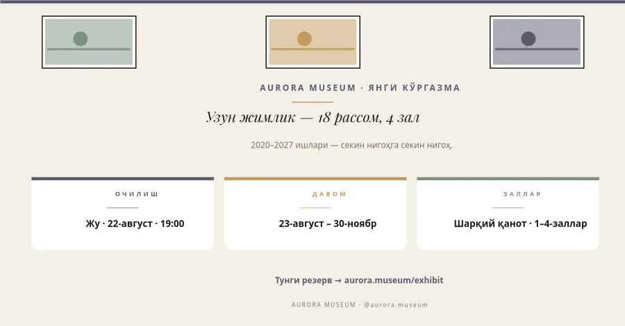 МУЗЕЙ КЎРГАЗМАСИ — Очилиш