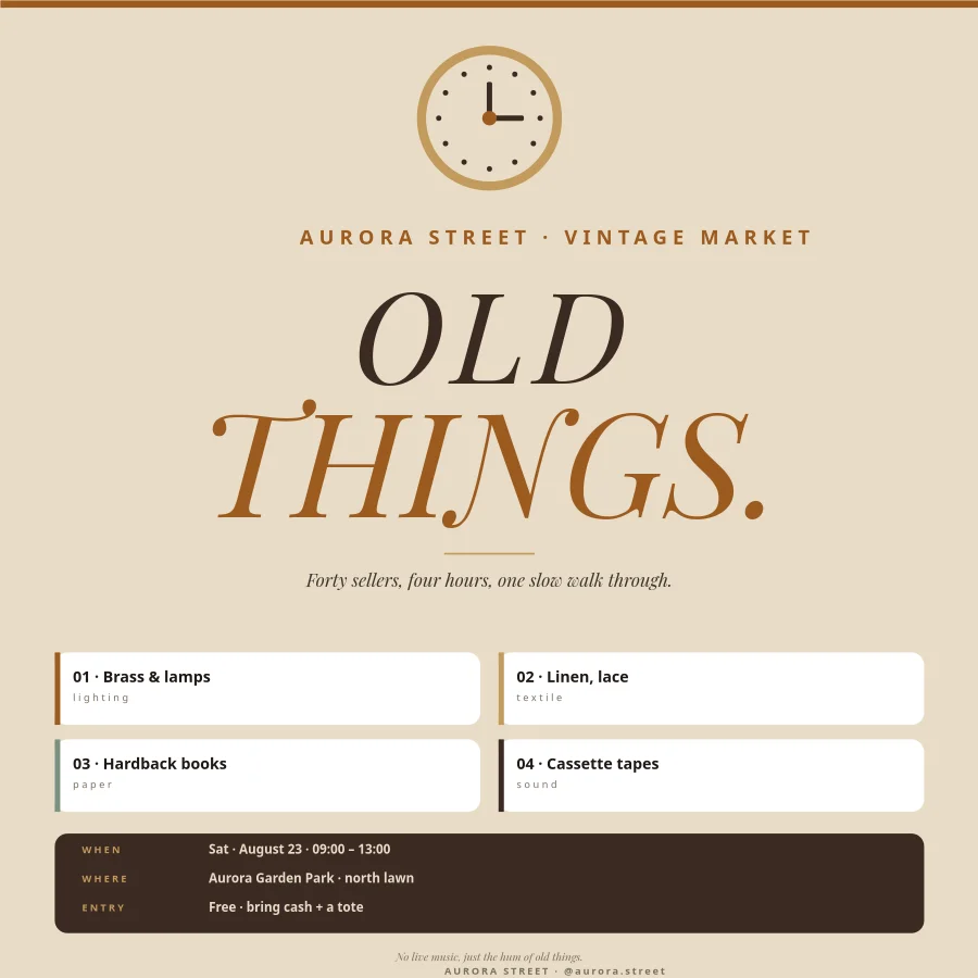 VINTAGE MARKET — Saturday Sweep