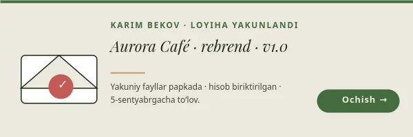 LOYIHA YAKUNI — Frilanser Header