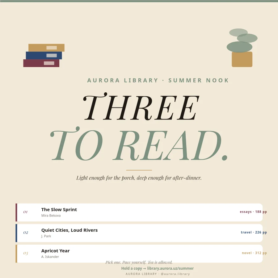 READING NOOK — Summer Picks