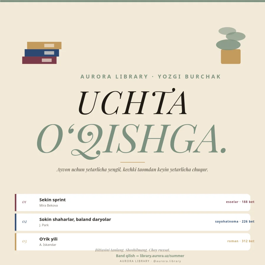 O‘QISH BURCHAGI — Yozgi Tanlovlar