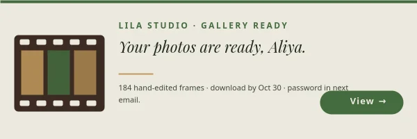 PHOTO BATCH — Gallery Delivery Header