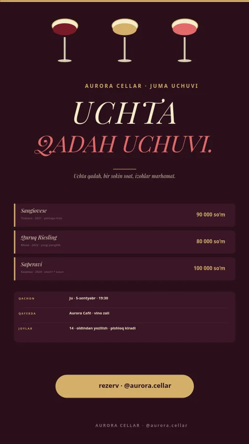 VINO TATIB KO‘RISH — Juma Uchuvi