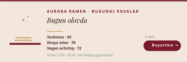 RAMEN BAR — Kunlik Menyu Header