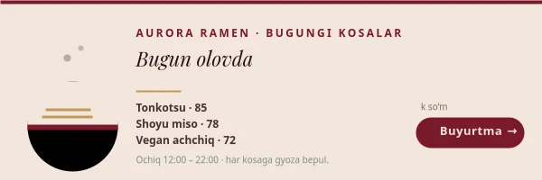 RAMEN BAR — Kunlik Menyu Header
