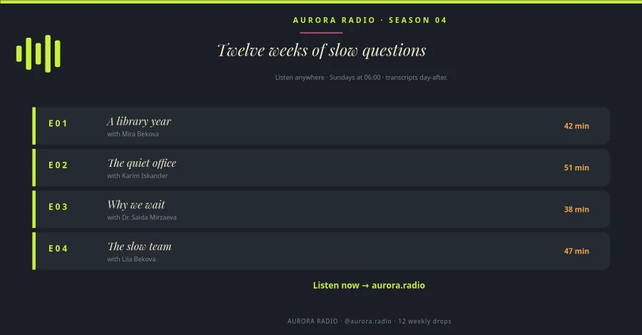 PODCAST SEASON — Lineup