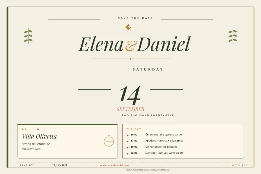POHLEDNICE — Uložte datum