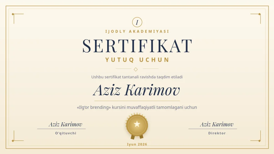 Certificate