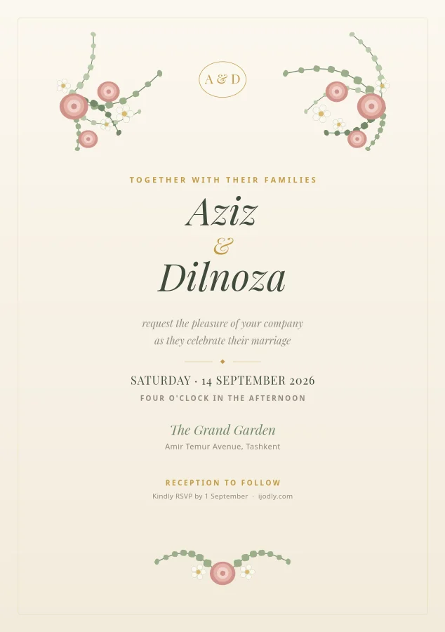 Invitație de nuntă
