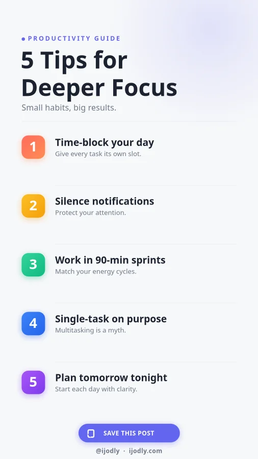 5 Tips Infographic