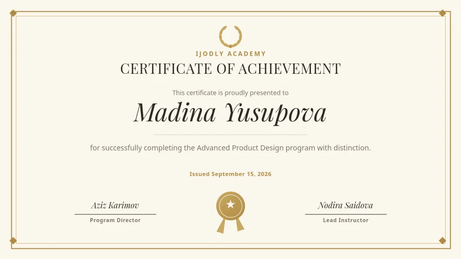 Certificate of Achievement