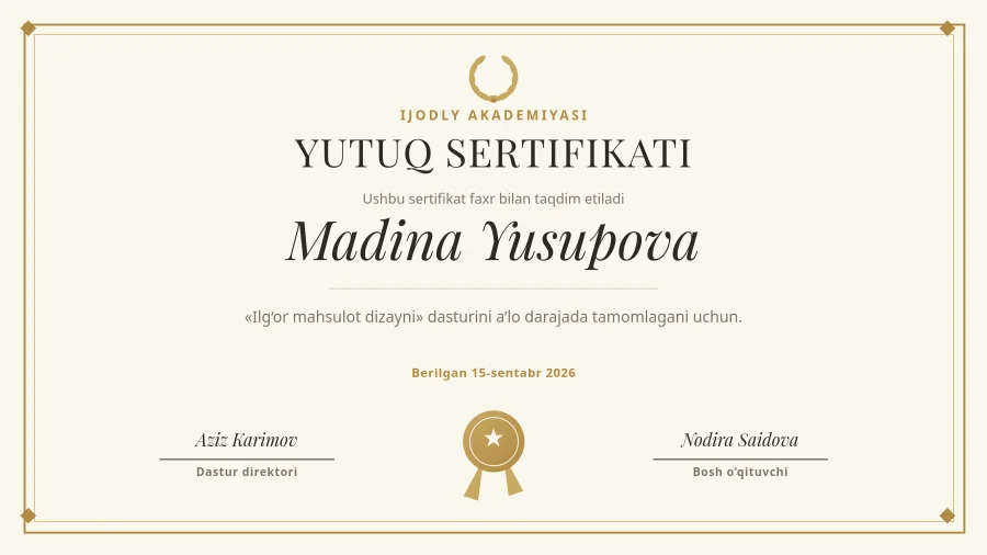 Certificate of Achievement