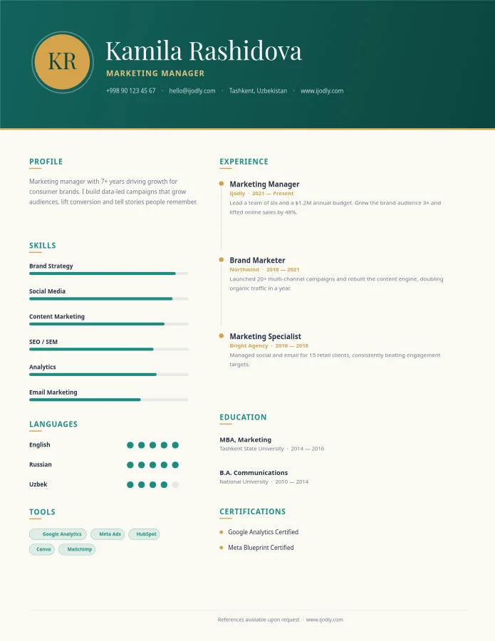 Marketing Resume