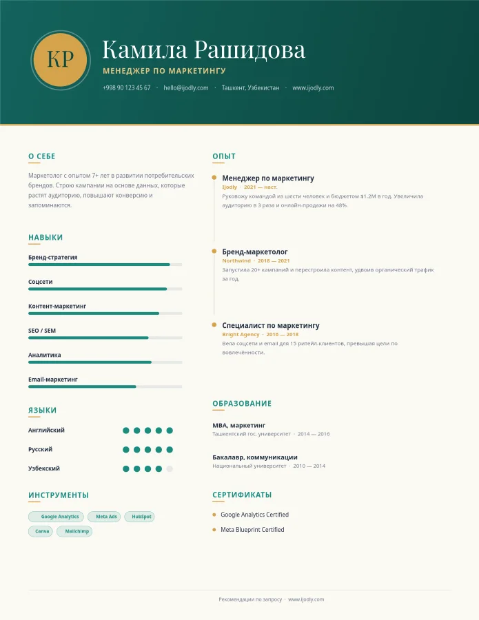 Marketing Resume