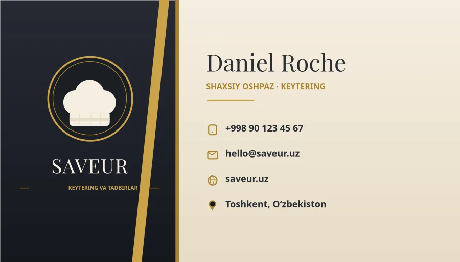 Chef Catering Card