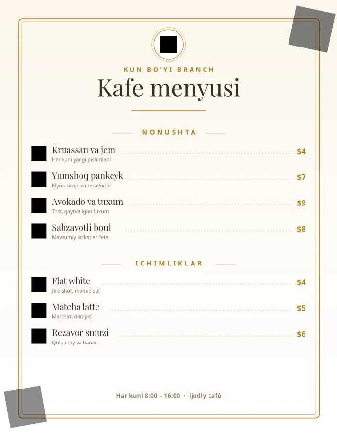 Café Menu