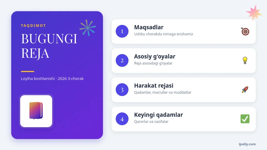 Agenda Slide