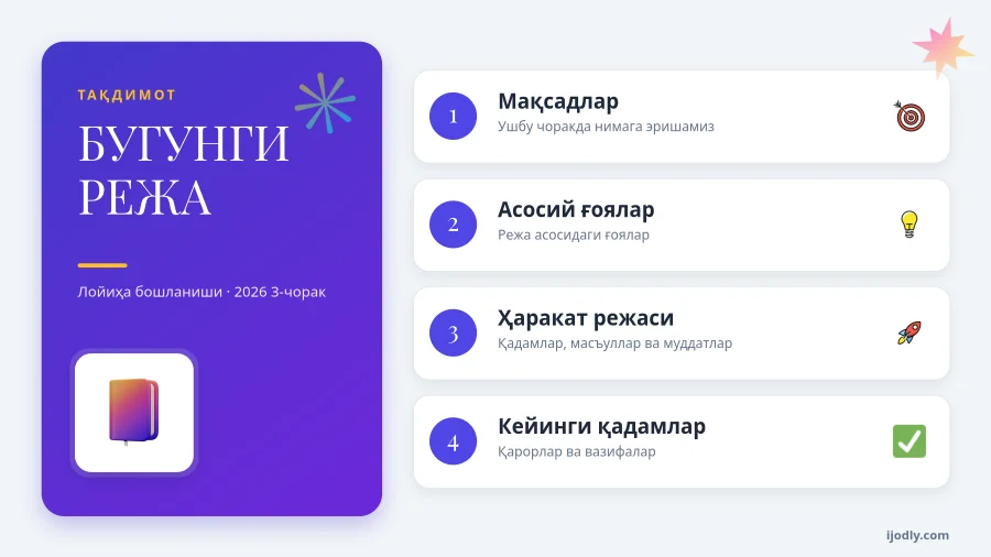 Agenda Slide