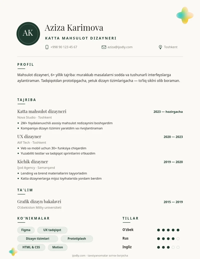 Monogram Resume