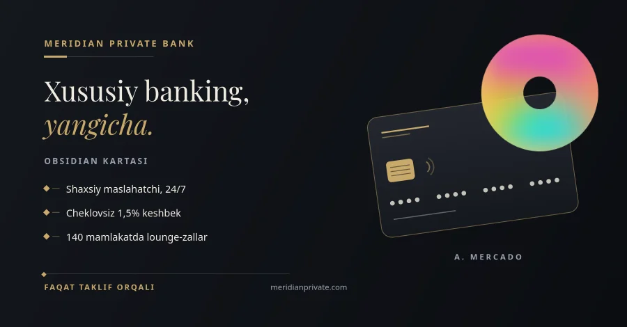 Meridian Private Bank Obsidian Card