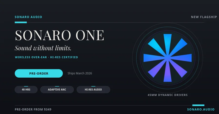 SONARO ONE Launch Banner